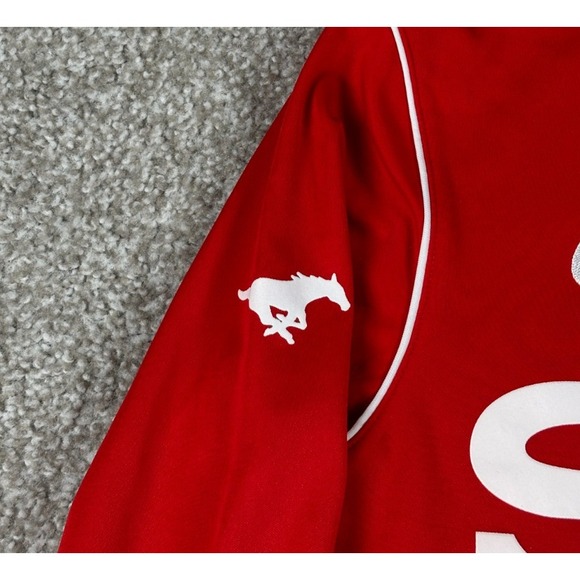 SMU Mustangs Basketball Sweatshirt Mens Small Red Team Player Issued Lightweight - Picture 5 of 10